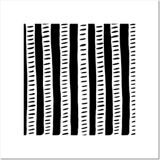 Lines - black and white Posters and Art